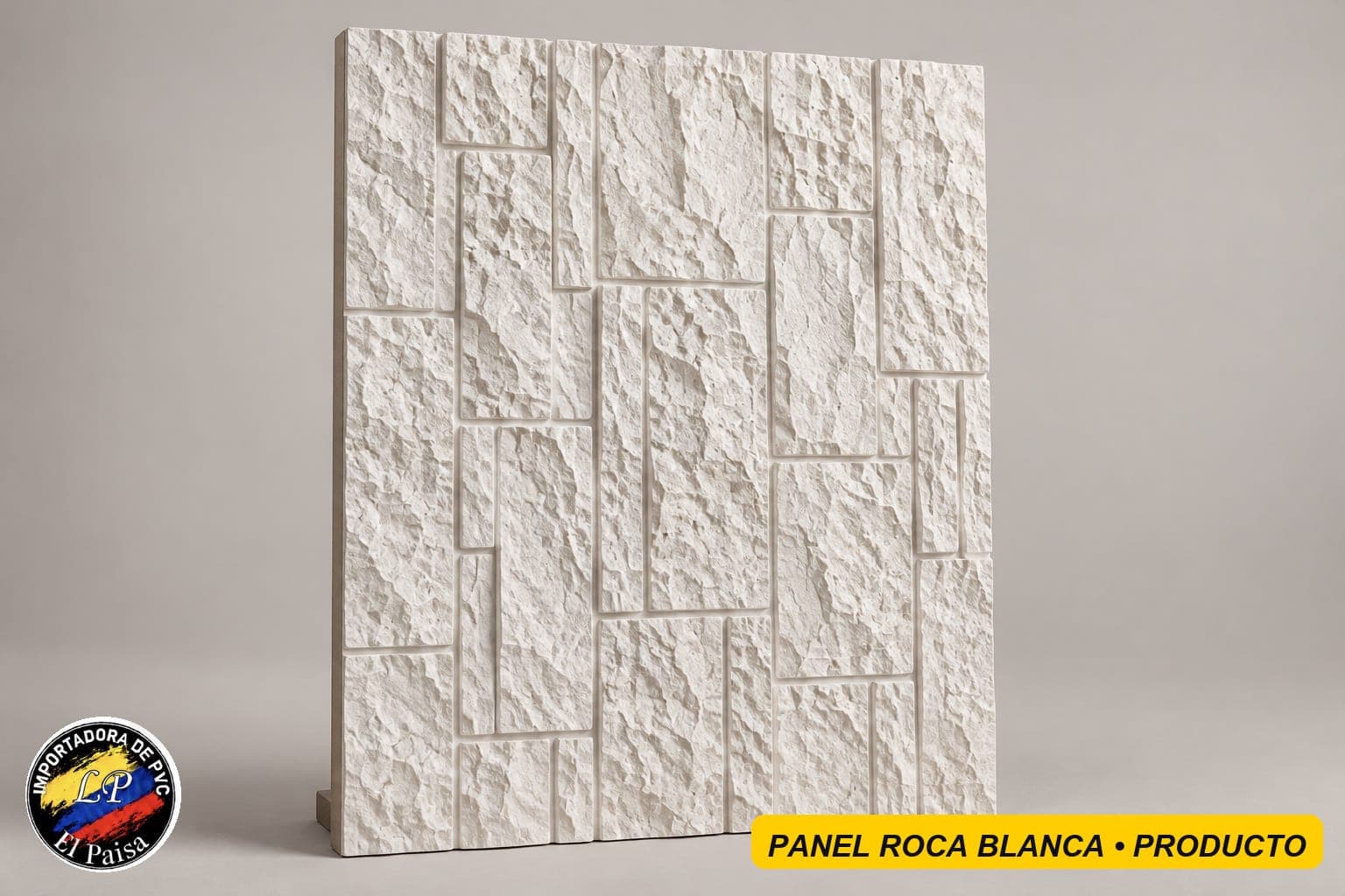 Piedra PU Roca Blanca